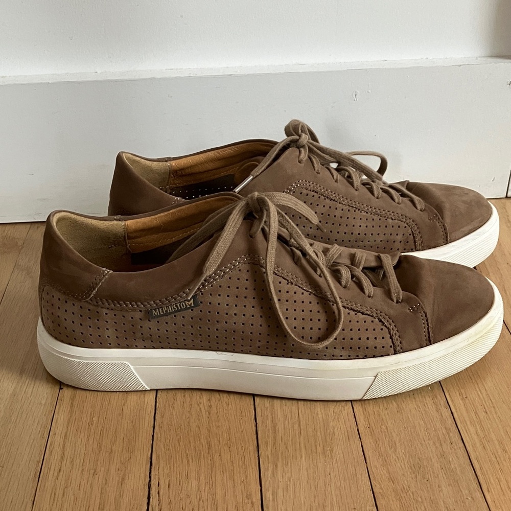 Mephisto City Hiker Brown Suede Perforated Men's Sneakers 7 1/2